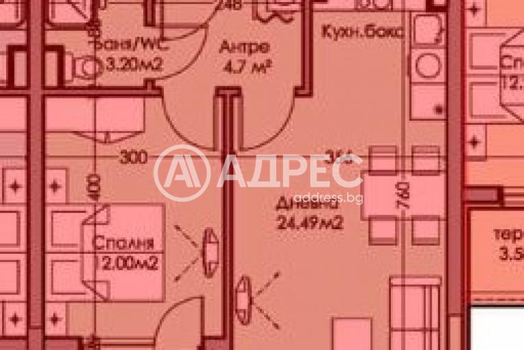 Двустаен апартамент, Бургас, Мадика, 665568, Снимка 2