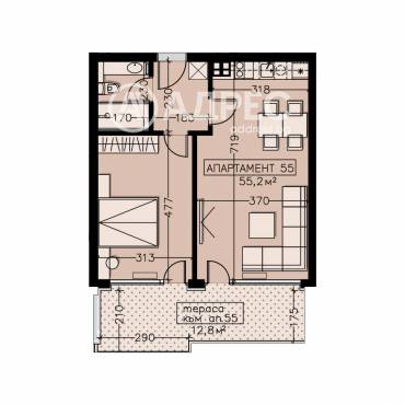 Двустаен апартамент, София, Манастирски ливади - изток, 656570, Снимка 1