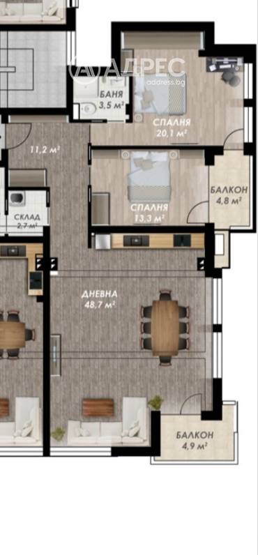 Тристаен апартамент, Пловдив, Център, 610571, Снимка 1