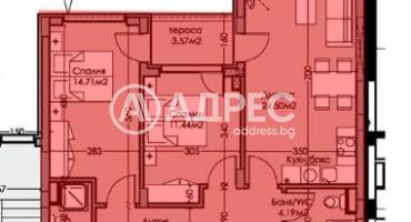 Тристаен апартамент, Бургас, Мадика, 665572, Снимка 2