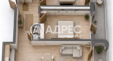 Тристаен апартамент, София, Манастирски ливади - изток, 700572, Снимка 1