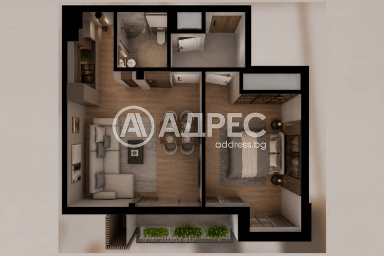 Двустаен апартамент, София, Манастирски ливади - изток, 701572, Снимка 1