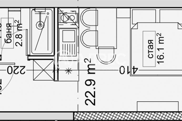 Едностаен апартамент, Варна, Владислав Варненчик, 656573, Снимка 7