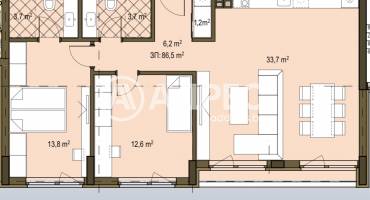 Тристаен апартамент, София, Овча купел 2, 686577, Снимка 1