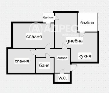 Тристаен апартамент, София, Младост 4, 686578, Снимка 1