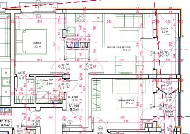 Двустаен апартамент, Бургас, Меден рудник - зона В, 684580, Снимка 1