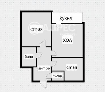 Тристаен апартамент, София, Толстой, 690583, Снимка 1