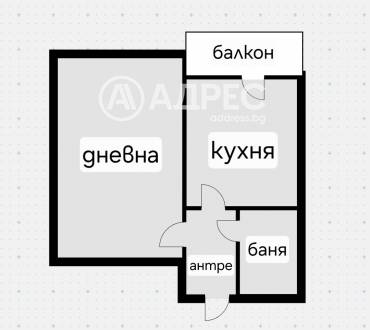 Двустаен апартамент, София, Гео Милев, 700584, Снимка 1