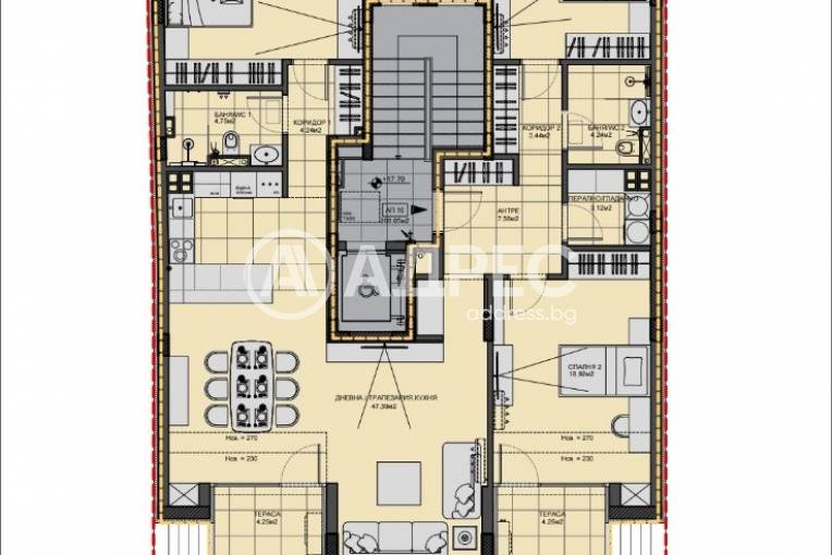 Многостаен апартамент, Пловдив, Център, 701584, Снимка 1