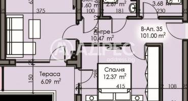 Тристаен апартамент, Бургас, Изгрев, 692585, Снимка 1