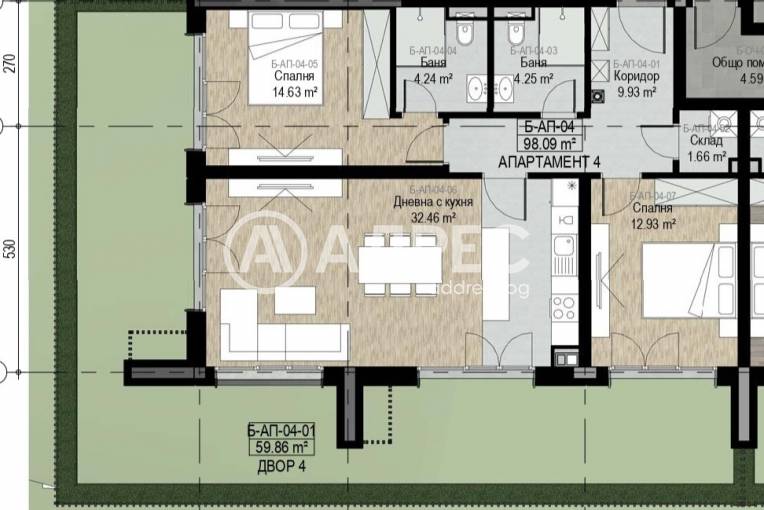 Тристаен апартамент, София, Бояна, 579586, Снимка 4