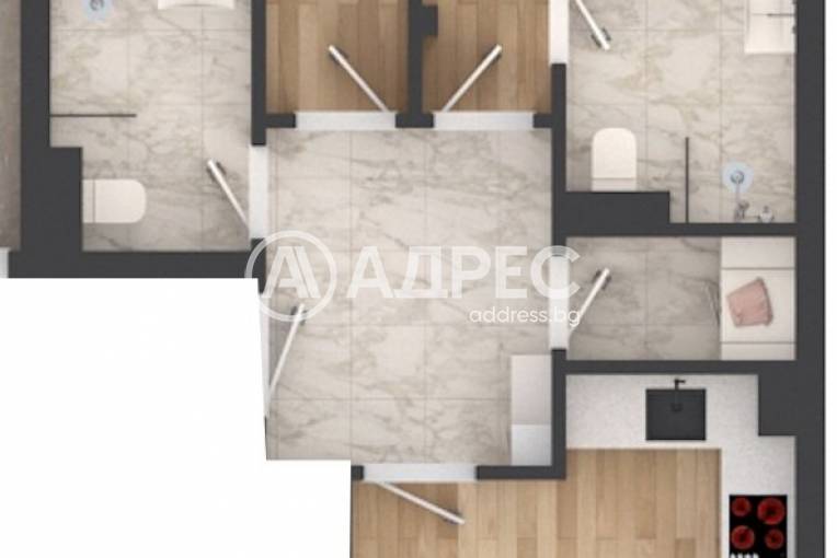 Тристаен апартамент, Пловдив, Кършияка, 680587, Снимка 2