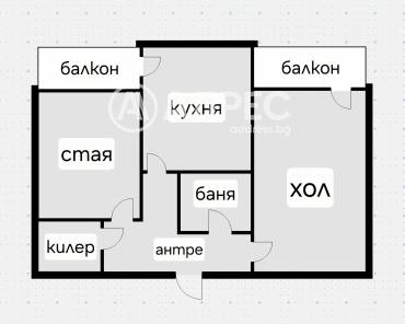 Двустаен апартамент, София, Гоце Делчев, 677589, Снимка 1