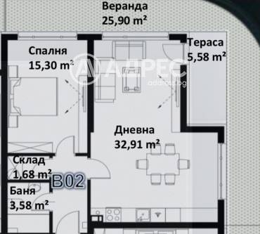 Двустаен апартамент, Пловдив, Кършияка, 652592, Снимка 1