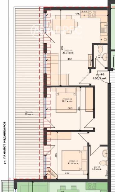 Тристаен апартамент, Варна, Погребите, 669592, Снимка 1