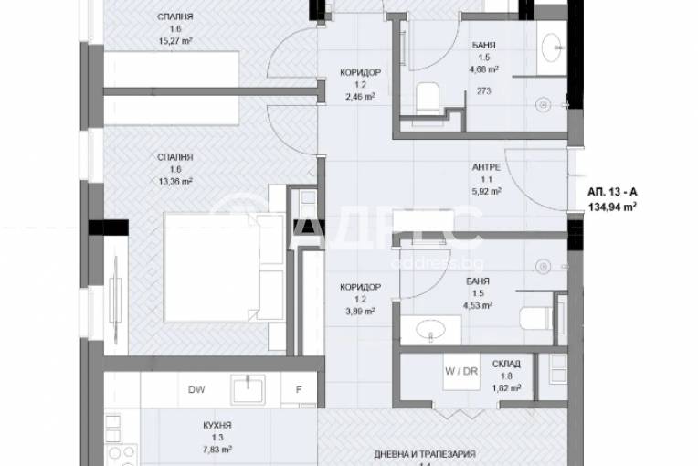 Многостаен апартамент, София, Овча купел, 671592, Снимка 2