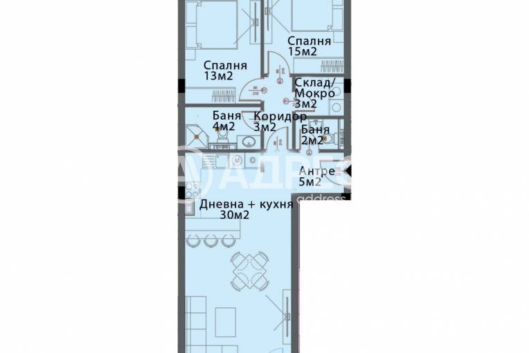 Тристаен апартамент, София, Модерно предградие, 660594, Снимка 4