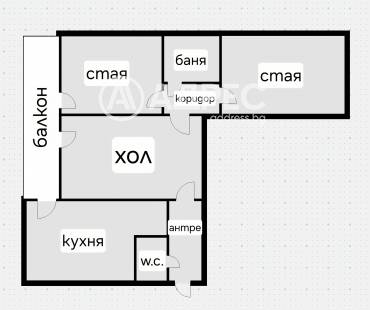 Тристаен апартамент, София, Хиподрума, 685594, Снимка 2