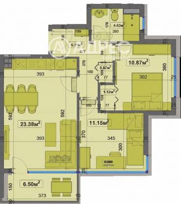 Тристаен апартамент, Варна, Чайка, 686596, Снимка 1