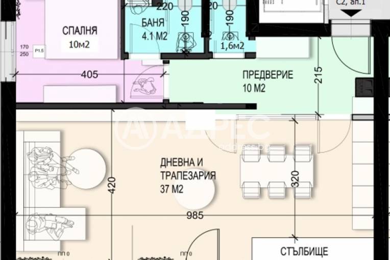 Многостаен апартамент, Панчарево, м. Детски град, 690598, Снимка 1