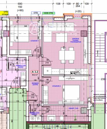 Тристаен апартамент, Русе, Здравец изток, 663599, Снимка 1