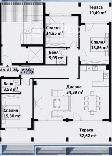 Многостаен апартамент, Пловдив, Кършияка, 652600, Снимка 1