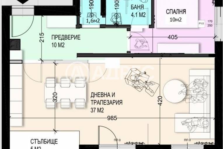 Многостаен апартамент, Панчарево, м. Детски град, 690600, Снимка 2