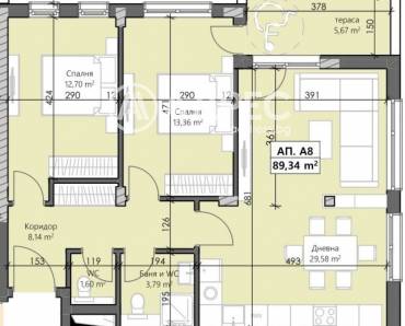 Тристаен апартамент, Пловдив, Кършияка, 662602, Снимка 1