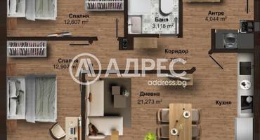 Тристаен апартамент, Панчарево, м. Детски град, 690602, Снимка 2