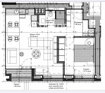 Двустаен апартамент, София, Манастирски ливади - изток, 677604, Снимка 1
