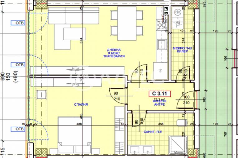 Двустаен апартамент, Русе, Здравец изток, 663605, Снимка 4