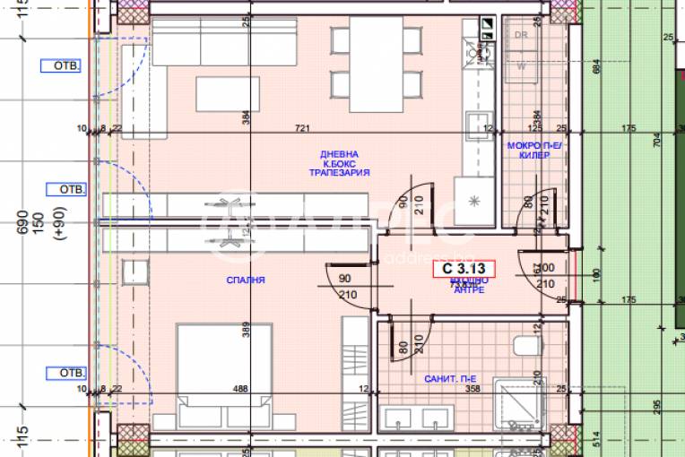 Двустаен апартамент, Русе, Здравец изток, 663605, Снимка 8