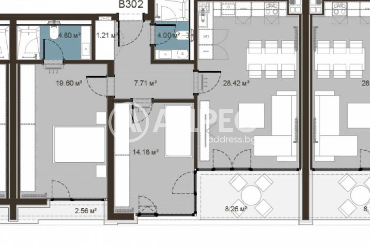 Тристаен апартамент, София, Малинова Долина, 666605, Снимка 1