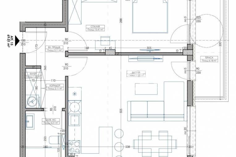 Двустаен апартамент, Варна, Владислав Варненчик, 669605, Снимка 6