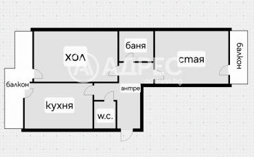 Двустаен апартамент, София, Център, 693605, Снимка 1