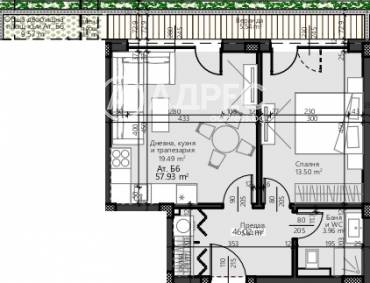 Двустаен апартамент, Бургас, Сарафово, 654606, Снимка 1