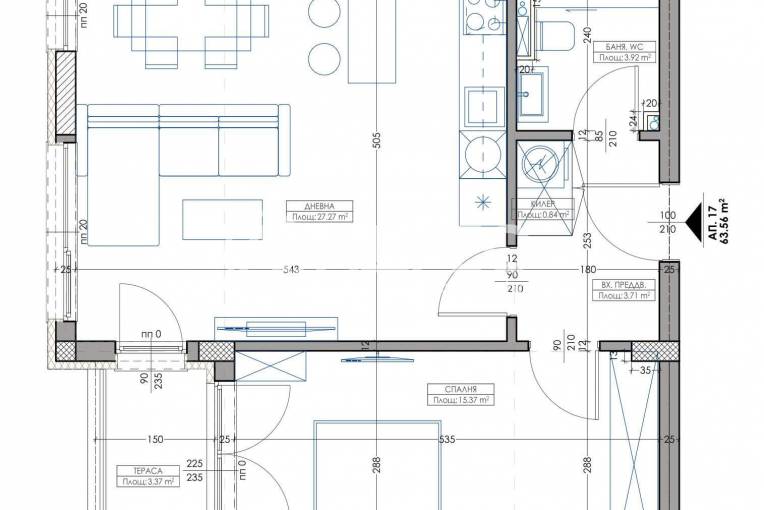 Двустаен апартамент, Варна, Владислав Варненчик, 669606, Снимка 6