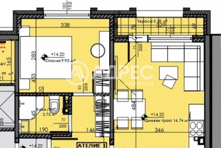 Двустаен апартамент, Ямбол, Христо Ботев, 702606, Снимка 3
