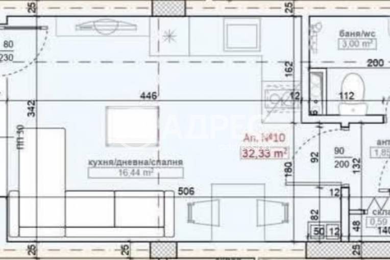 Едностаен апартамент, Приморско, 663607, Снимка 5
