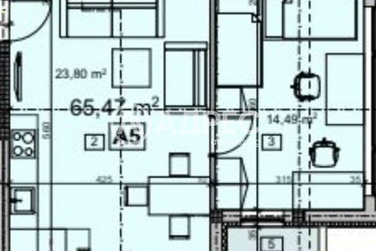 Двустаен апартамент, Пловдив, Коматево, 682607, Снимка 2