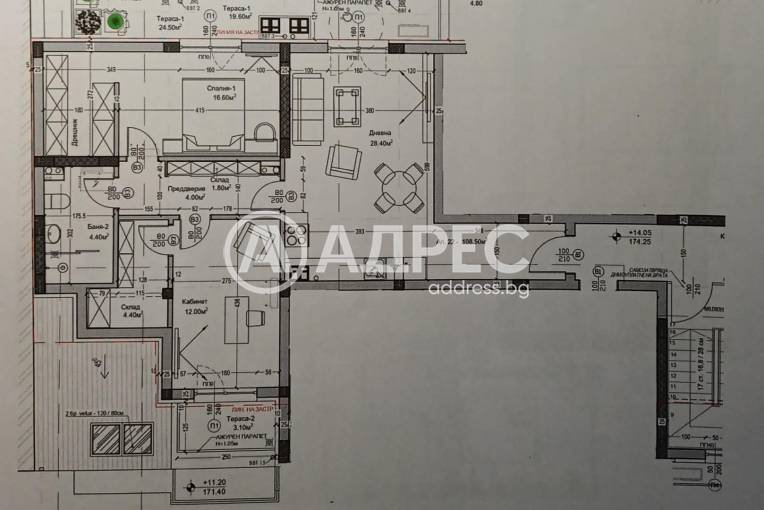 Тристаен апартамент, Пловдив, Център, 689608, Снимка 2