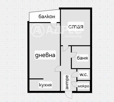 Двустаен апартамент, София, м-т Гърдова глава, 690610, Снимка 1
