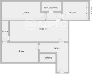 Тристаен апартамент, Стара Загора, Широк център, 694610, Снимка 1