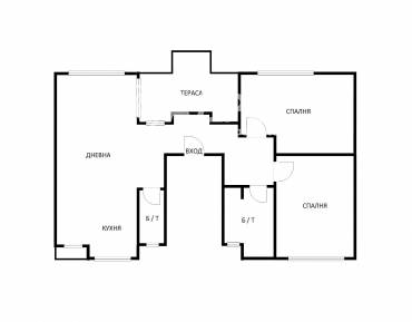 Тристаен апартамент, Балчик, Бели скали, 666612, Снимка 1