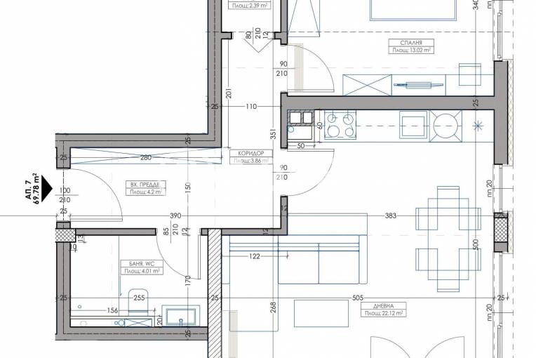 Двустаен апартамент, Варна, Владислав Варненчик, 669612, Снимка 6