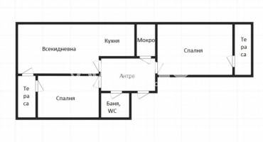 Тристаен апартамент, Бургас, Меден рудник - зона А, 682618, Снимка 3