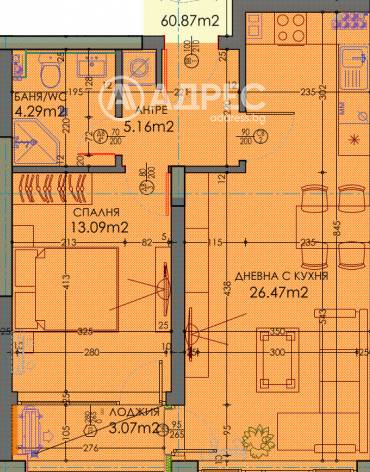 Двустаен апартамент, Пловдив, Каменица 2, 685618, Снимка 1