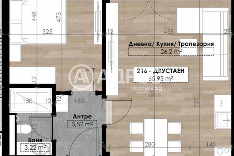 Двустаен апартамент, София, Витоша, 648619, Снимка 4