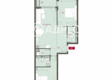 Тристаен апартамент, София, Манастирски ливади - изток, 668620, Снимка 1