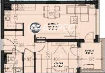 Двустаен апартамент, София, Малинова Долина, 682620, Снимка 1